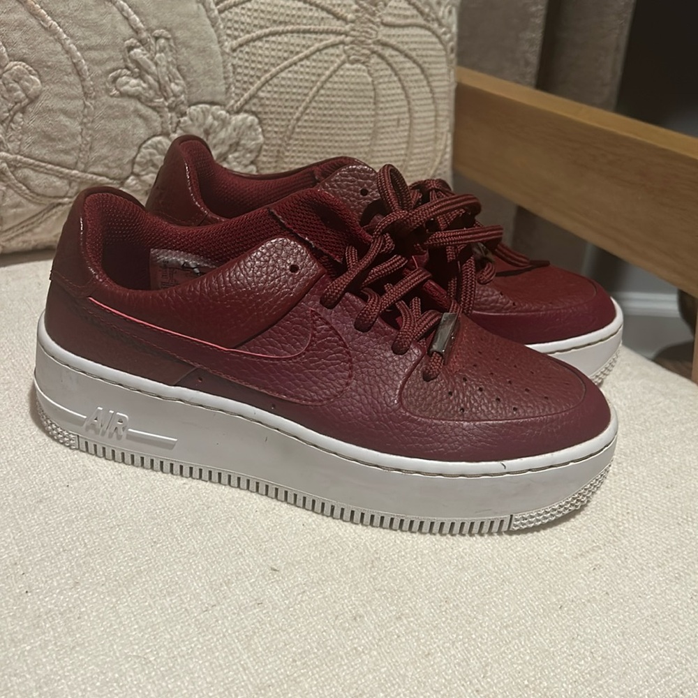 Maroon/ Cranberry NikeAir Forces